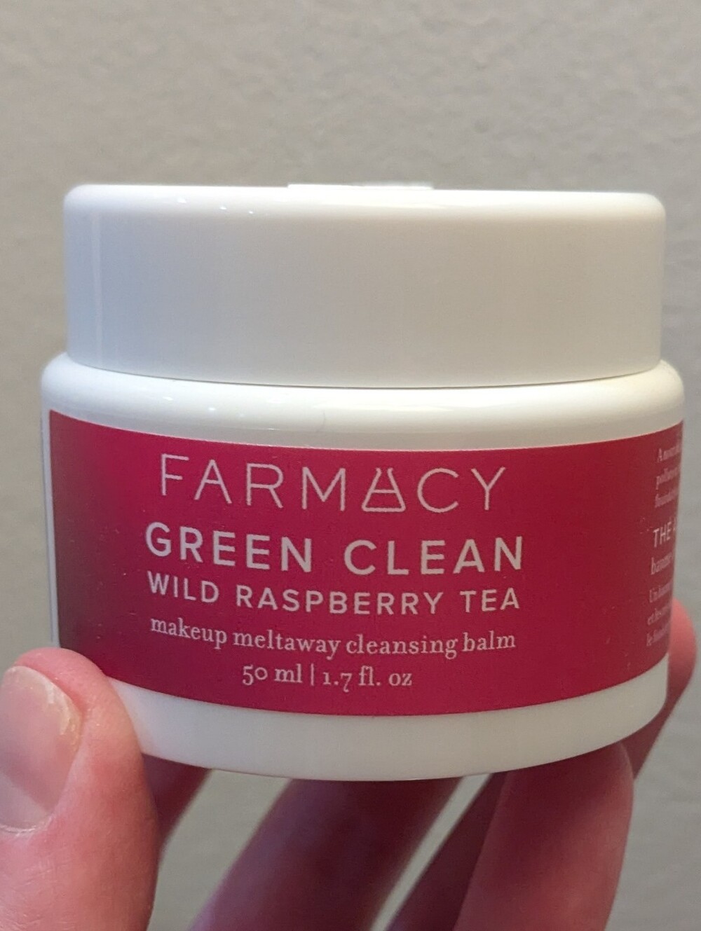 Farmacy Green Clean Wild Raspberry Tea Makeup Meltaway Cleansing Balm